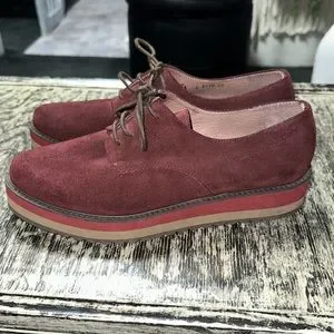 WONDERS Maroon / Cranberry Suede Oxford  Shoes Size 40 EUC TLB Mallorca | Men main image 3